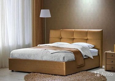 Кровать из текстиля и кожи КМ-15