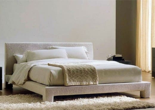 Кровать из текстиля и кожи КМ-17