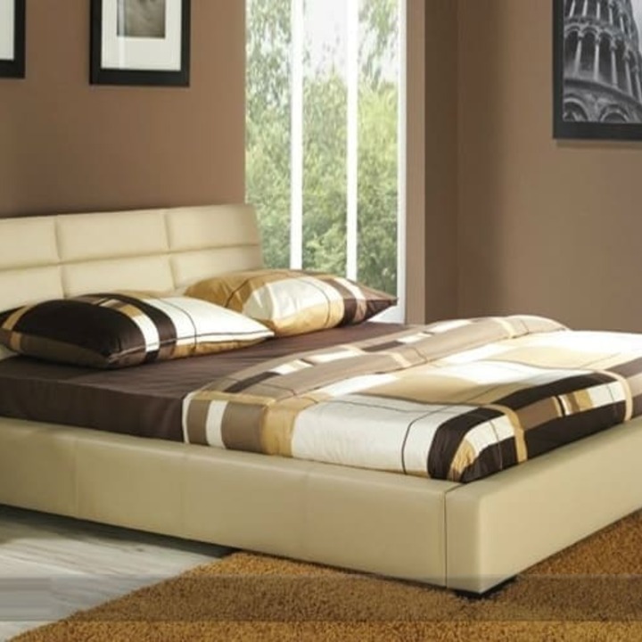 Кровать из текстиля и кожи КМ-10