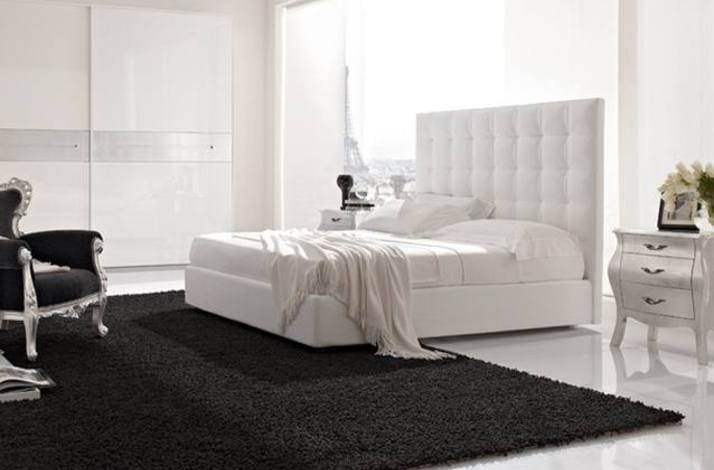 Кровать из текстиля и кожи КМ-1