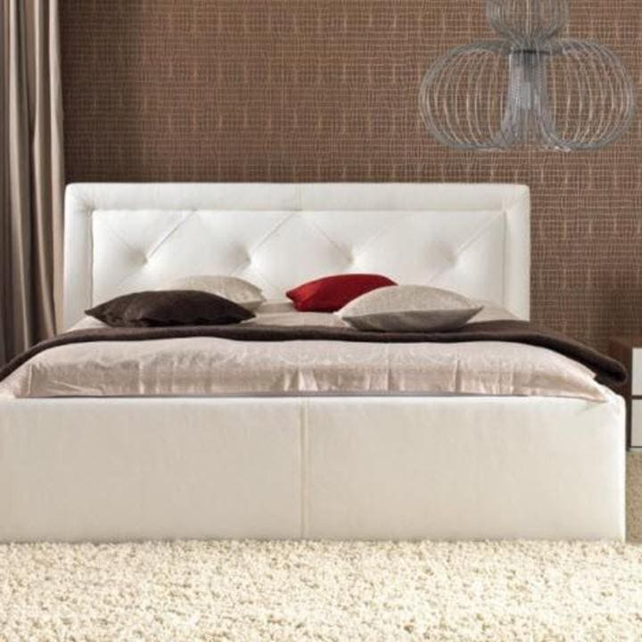 Кровать из текстиля и кожи КМ-49